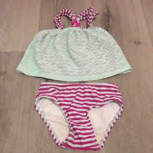 Teal & purple swimsuit